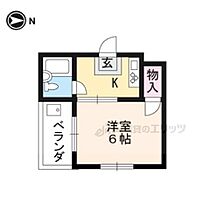 京都府京都市左京区北白川西町（賃貸マンション1K・3階・17.00㎡） その2