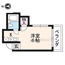 京都府京都市左京区田中大久保町（賃貸マンション1K・2階・15.90㎡） その2