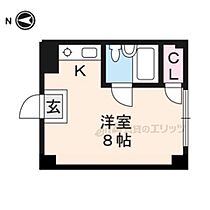 京都府京都市左京区田中南西浦町（賃貸マンション1R・1階・15.96㎡） その2