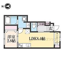 京都府京都市伏見区深草平田町（賃貸アパート1LDK・1階・30.33㎡） その2