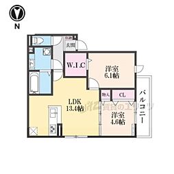 D-RESIDENCE東寺 2LDKの間取図画像