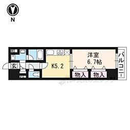 アーバネックス室町 2階1DKの間取り