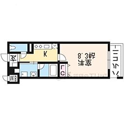 セレッソ長者町 3階1Kの間取り