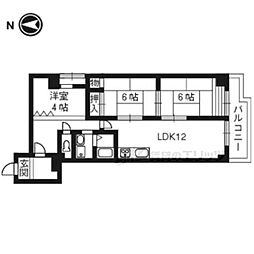 ルネ河原町 3LDKの間取図画像