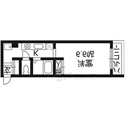 レジデンス西陣 ワンルームの間取図画像