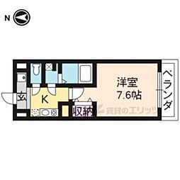 アルティスタ蛸薬師 1Kの間取図画像