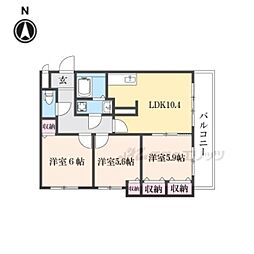 エルソレイユ 3LDKの間取図画像