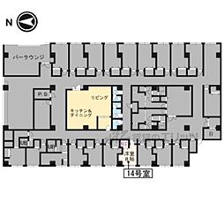 レヴィア北白川 ワンルームの間取図画像