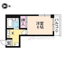 アメニティ久保田 1Kの間取図画像