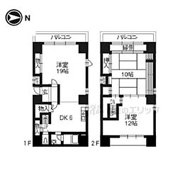 ルネ河原町 3LDKの間取図画像