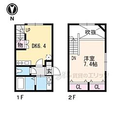 ファミュ東山 1DKの間取図画像