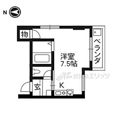プレステージ ワンルームの間取図画像