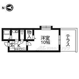 メゾン・グローリー 1Kの間取図画像
