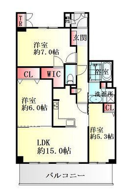 3LDK 間取り