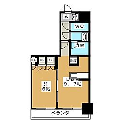 JR総武線 錦糸町駅 徒歩5分の賃貸マンション 2階1LDKの間取り
