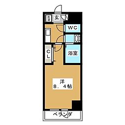 グランパセオ両国 1Kの間取図画像