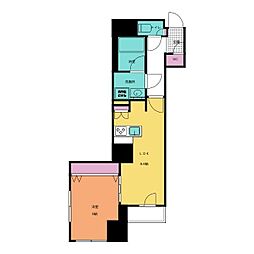 プレール・ドゥーク錦糸公園前 1LDKの間取図画像