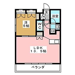 レジディア錦糸町 1LDKの間取図画像