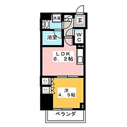 パークアクシス錦糸公園 1LDKの間取図画像