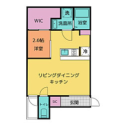 アルカンセル押上 1階1SLDKの間取り