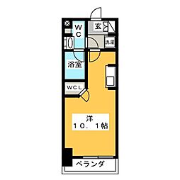 パークアクシス押上テラス ワンルームの間取図画像