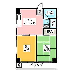 ミトモビル 2DKの間取図画像