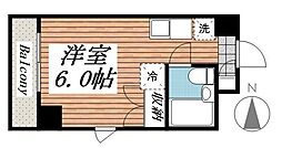 メゾン・ド・ヴィジオン ワンルームの間取図画像