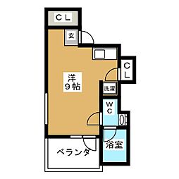 ノベルコート曳舟2 ワンルームの間取図画像