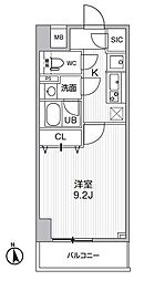 HF曳舟レジデンス 1Kの間取図画像