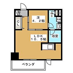 ParkAxis元浅草STAGE 1LDKの間取図画像