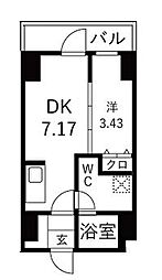 TRADIS森下 1DKの間取図画像