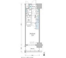 Urbanex深川住吉 1Kの間取図画像