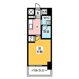 KDXレジデンス大島 1Kの間取図画像