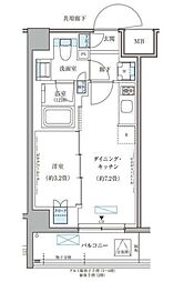 パークアクシス文京本郷 1DKの間取図画像