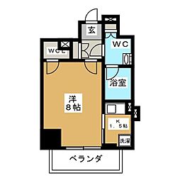 レジディア文京本郷4 1Kの間取図画像