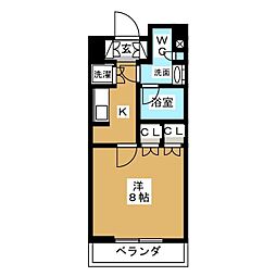 パークアクシス御茶ノ水ステージ 1Kの間取図画像