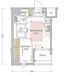Urbanex文京本郷 1DKの間取図画像