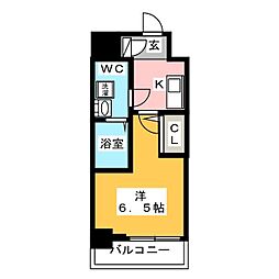 グランパセオ神田駅前 1Kの間取図画像