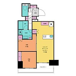 PARKLUXE神田 2LDKの間取図画像