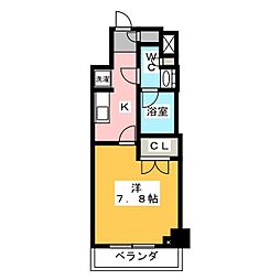 ルフォンプログレ文京湯島 1Kの間取図画像