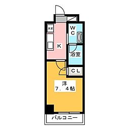 パークハビオ秋葉原エスト 1Kの間取図画像