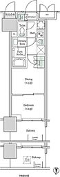 ブルックサイドレジデンス木場 2Kの間取図画像