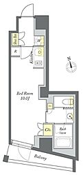 プライムメゾン清澄白河 ワンルームの間取図画像