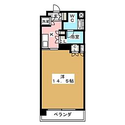 willDo清澄 1Kの間取図画像