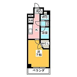ザ・パークハビオ木場 1Kの間取図画像