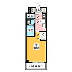 ディームス東陽町2 1Kの間取図画像