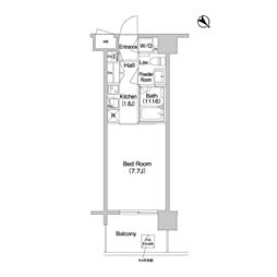コンフォリア南砂町 1Kの間取図画像