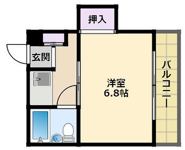 兵庫県西宮市池開町(賃貸マンション1K・3階・20.00㎡)の写真 その2