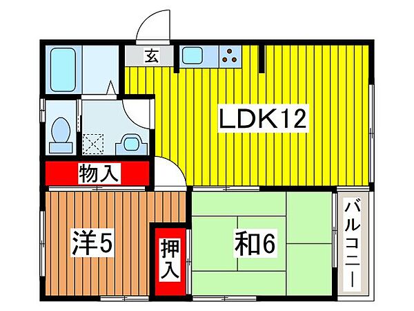 サニーサイド芝 103｜埼玉県川口市芝中田２丁目(賃貸マンション2LDK・1階・48.20㎡)の写真 その2