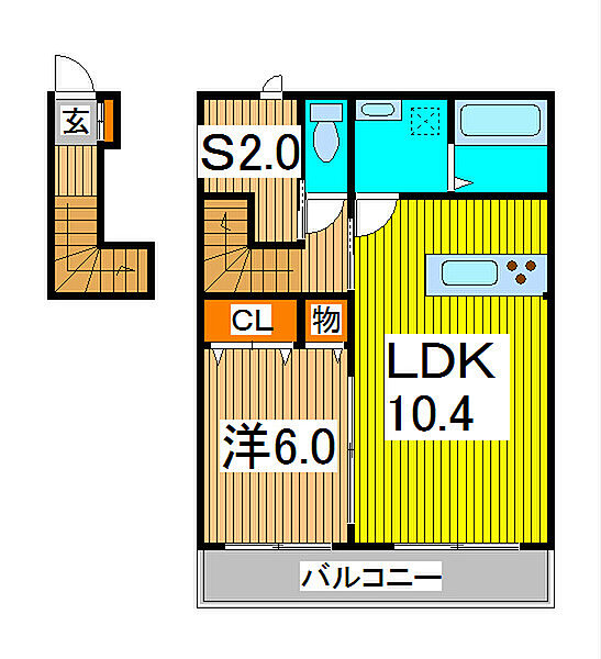 Lupinus 202｜埼玉県川口市大字芝(賃貸アパート1SLDK・2階・47.15㎡)の写真 その2